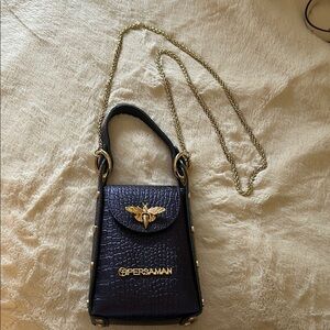 Persaman New York Purple carry and Crossbody Bag